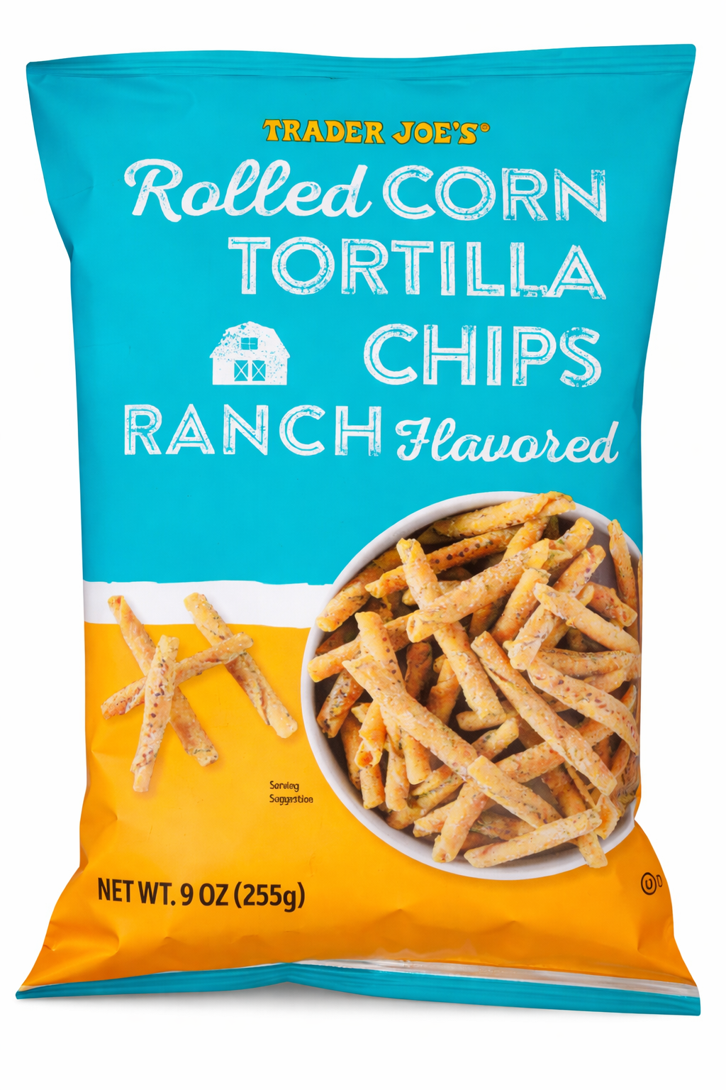 Rolled Corn Tortilla Chips Ranch Flavored