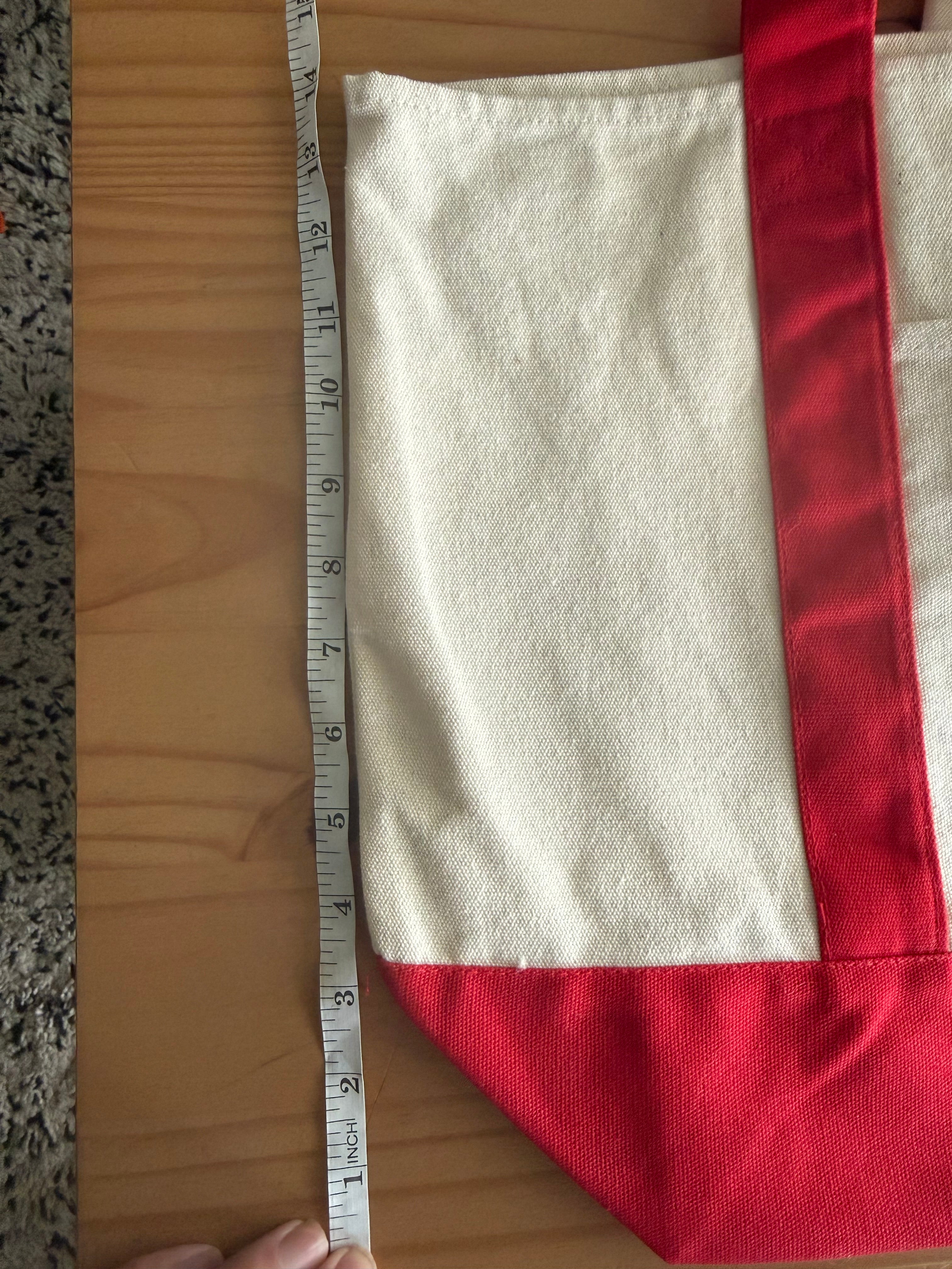 Costco Canvas Tote Large Red and Mini Navy Set of 2