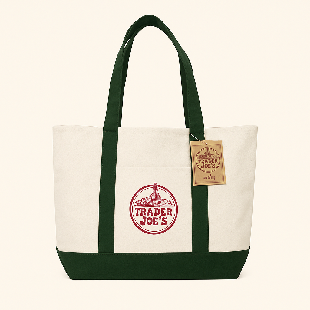 Grand sac de courses en toile Trader Joe's