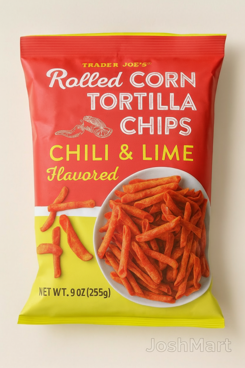 Tortilla chips de maïs roulées saveur chili et citron vert
