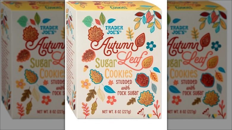 Trader Joe's Autumn Leaf Sugar Cookies, 8 oz box
