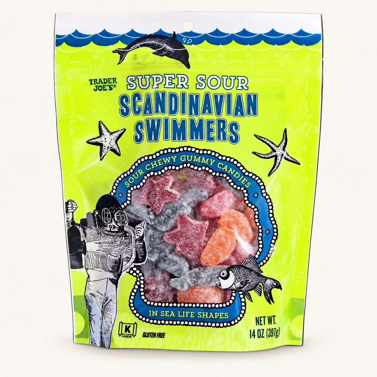 Trader Joe's Super Sour Scandinavian Swimmers — 14 oz (397 g)