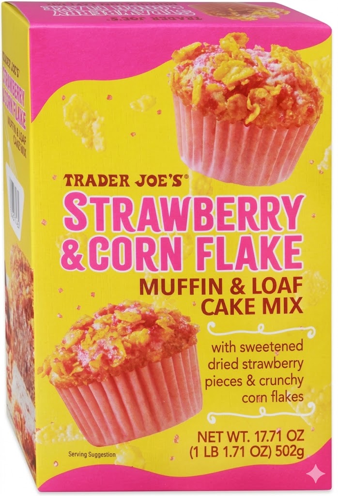 Trader Joe's Strawberry & Corn Flake Cake Muffin & Loaf Cake Mix